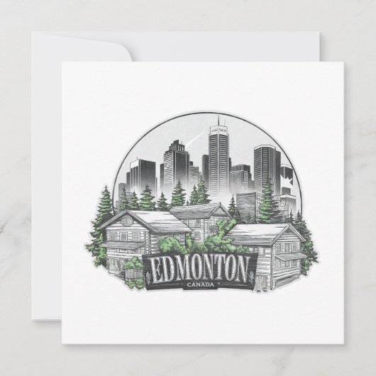 Invitation Edmonton City Canada (Devant)