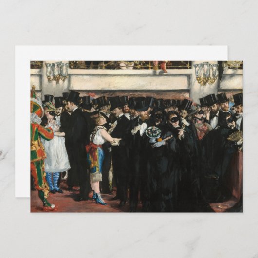 Invitation Edouard Manet - Bal masqué à l'Opéra (Devant / Derrière)