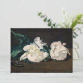 Invitation Edouard Manet - Branche de pivoines blanches, séca (Debout devant)