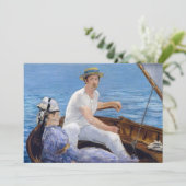 Invitation Edouard Manet - En bateau (Debout devant)
