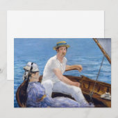 Invitation Edouard Manet - En bateau (Devant / Derrière)