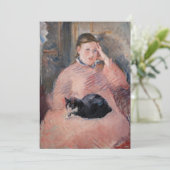 Invitation Edouard Manet - Femme au chat (Debout devant)