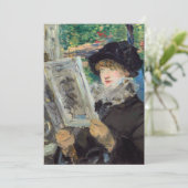 Invitation Edouard Manet - Femme lisant (Debout devant)