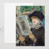 Invitation Edouard Manet - Femme lisant (Devant / Derrière)