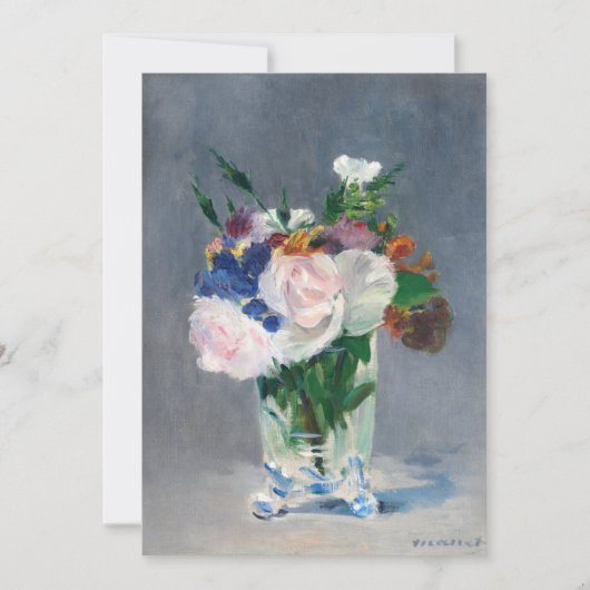 Invitation Edouard Manet - Fleurs dans un Vase de Cristal (Devant)