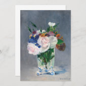 Invitation Edouard Manet - Fleurs dans un Vase de Cristal (Devant / Derrière)