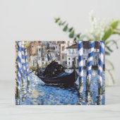 Invitation Edouard Manet - Grand Canal, Venise (Debout devant)