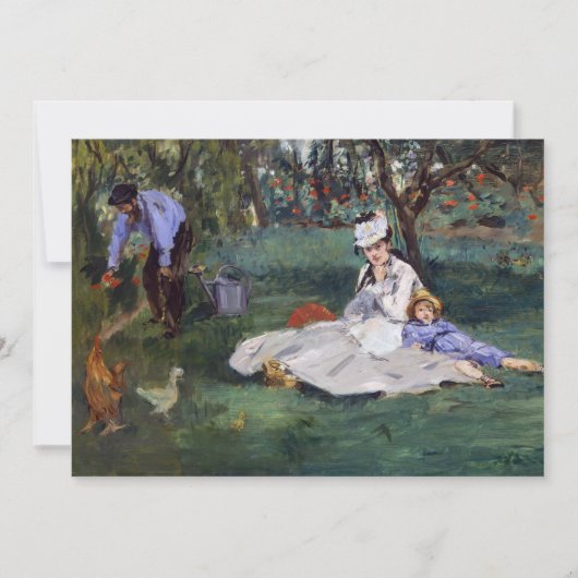 Invitation Edouard Manet - La famille Monet dans son jardin (Devant)