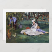 Invitation Edouard Manet - La famille Monet dans son jardin (Devant / Derrière)