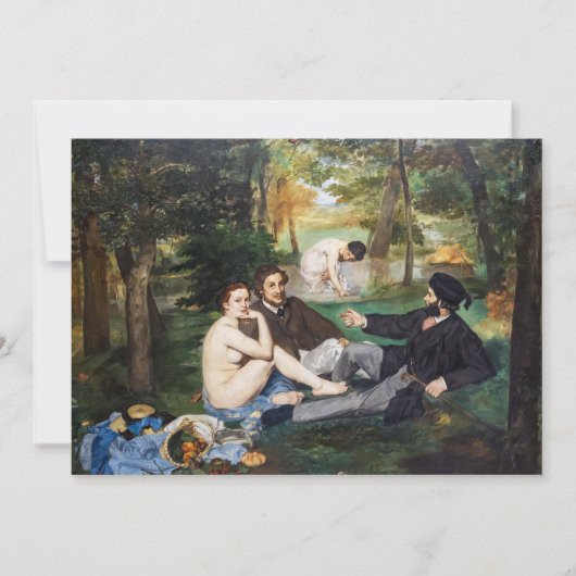 Invitation Edouard Manet - Le déjeuner sur l'herbe (Devant)