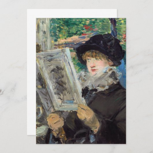 Invitation Edouard Manet - Lecture Femme (Devant / Derrière)