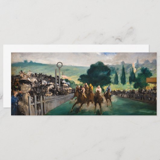 Invitation Edouard Manet - Les courses à Longchamp (Devant / Derrière)