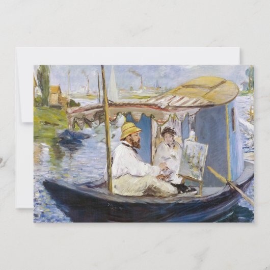 Invitation Edouard Manet - Monet dans son bateau atelier (Devant)