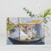 Invitation Edouard Manet - Monet dans son bateau atelier (Debout devant)