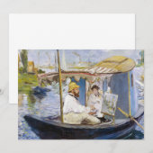 Invitation Edouard Manet - Monet dans son bateau atelier (Devant / Derrière)