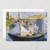 Invitation Edouard Manet - Monet dans son Studio Boat (Devant / Derrière)