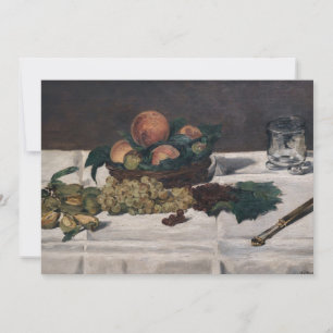 Invitation Edouard Manet - Nature morte, fruits sur une table