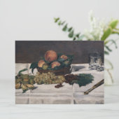 Invitation Edouard Manet - Nature morte, fruits sur une table (Debout devant)
