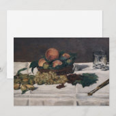 Invitation Edouard Manet - Nature morte, fruits sur une table (Devant / Derrière)