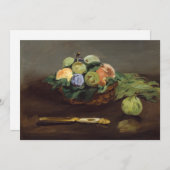 Invitation Edouard Manet - Panier de fruits (Devant / Derrière)