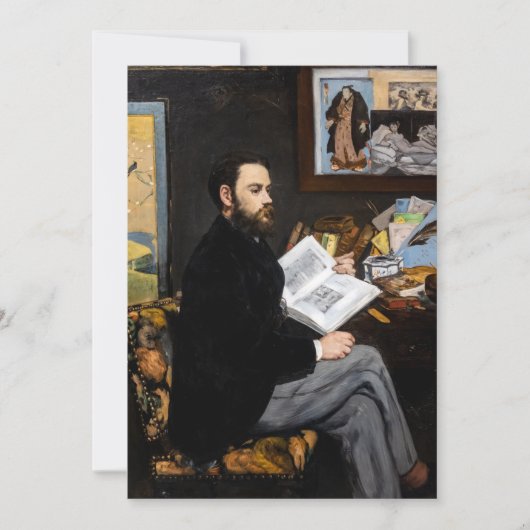 Invitation Edouard Manet - Portrait d'Emile Zola (Devant)
