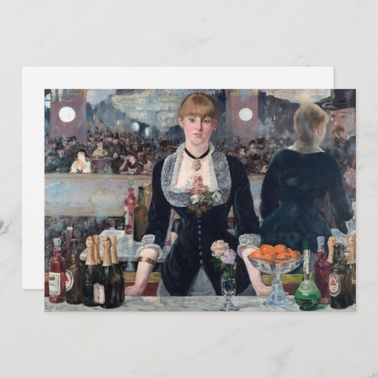 Invitation Edouard Manet - Un bar aux Folies-Bergere (Devant / Derrière)