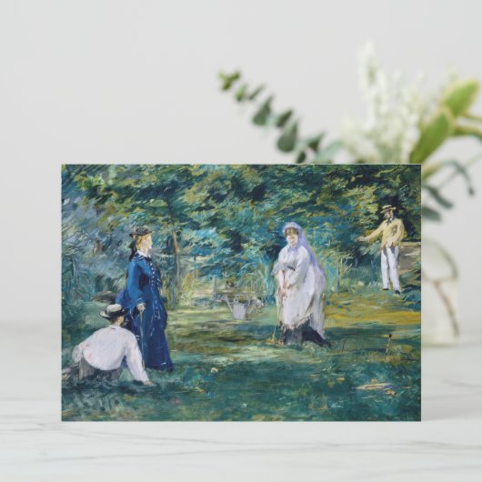 Invitation Edouard Manet - Un jeu de Croquet (Debout devant)