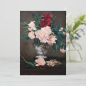 Invitation Edouard Manet - Vase de pivoines sur petit piédest (Debout devant)