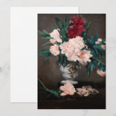 Invitation Edouard Manet - Vase de pivoines sur petit piédest (Devant / Derrière)