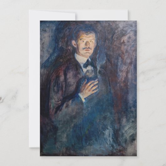 Invitation Edvard Munch - Autoportrait avec cigarette (Devant)