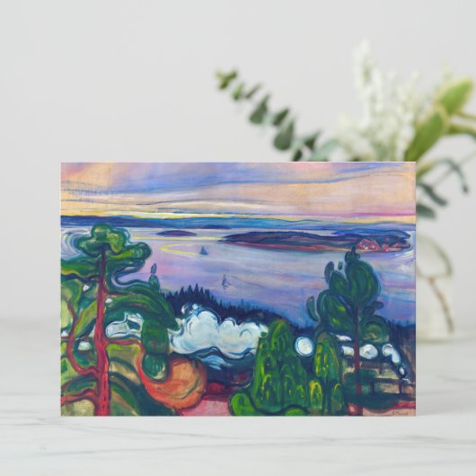 Invitation Edvard Munch - Fumée de train (Debout devant)