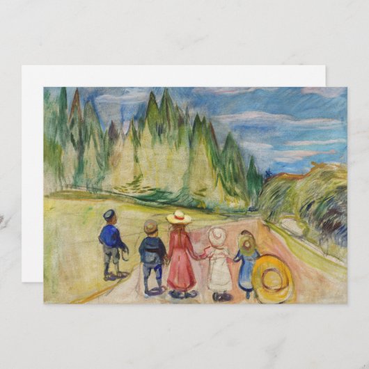 Invitation Edvard Munch - La forêt Fairytale (Devant / Derrière)