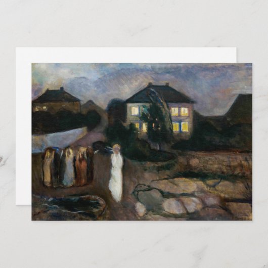 Invitation Edvard Munch - La tempête (Devant / Derrière)