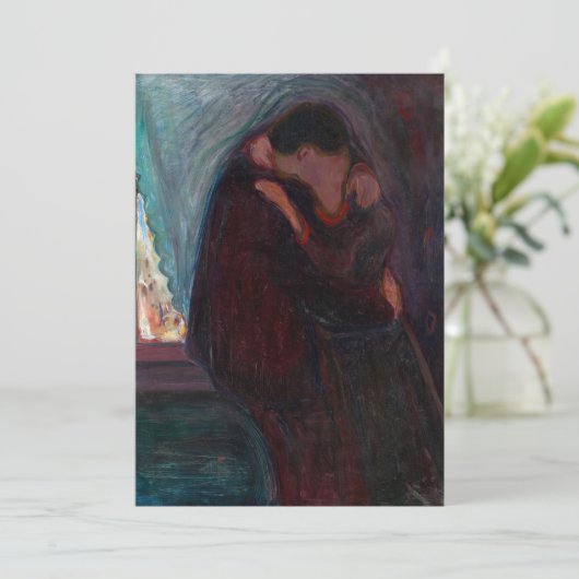 Invitation Edvard Munch - Le baiser (Debout devant)