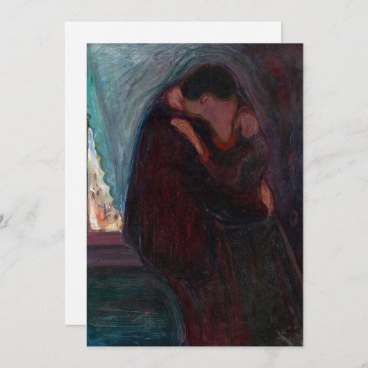 Invitation Edvard Munch - Le baiser (Devant / Derrière)