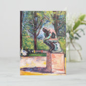 Invitation Edvard Munch - Le penseur de Rodin (Debout devant)