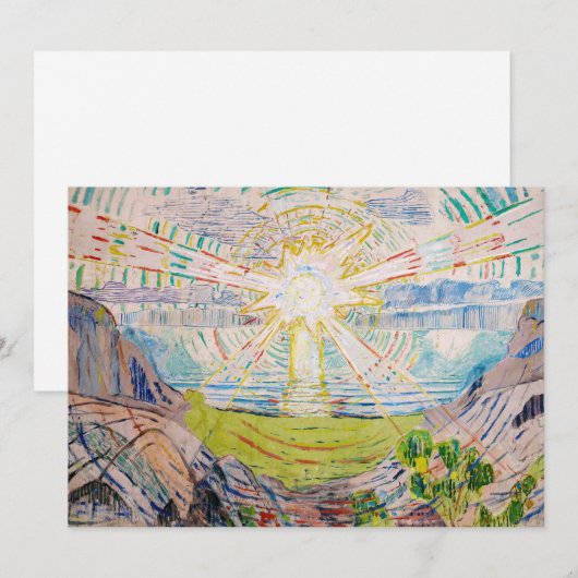 Invitation Edvard Munch - Le Soleil 1910 (Devant / Derrière)