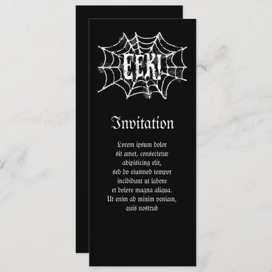 Invitation EEK Cobweb (Devant / Derrière)