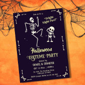 Invitation Eerie éffrayant crâne squelette nuit Halloween