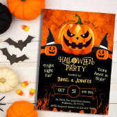 Invitation Eerie éffrayant sorcière casquette Jack-O-Lantern 