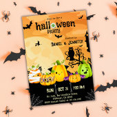 Invitation Eerie éffrayante lune de crâne Jack-O-Lantern Hall