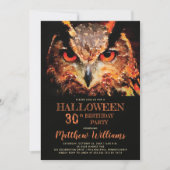 Invitation Eerie Night Owl Halloween 30e Anniversaire Fête In (Devant)