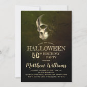 Invitation Eerie Night Skull Halloween 50e Anniversaire Fête (Devant)