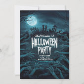 Invitation Eerie Zombie Halloween (Devant)