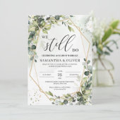 Invitation Eeucalyptus du feuillage boho vert que nous faison (Debout devant)