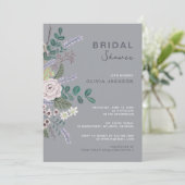 Invitation Eeucalyptus floraux Boho Verdure Douche nuptiale (Debout devant)