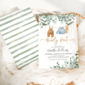 Invitation Eeucalyptus verdoyant On peut attendre le Baby sho