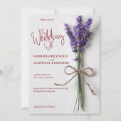 Invitation Effacer le Mariage de lavande bleu floral (Devant)