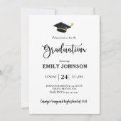 Invitation Effacer l'invitation de diplôme Modèle modifiable  (Devant)