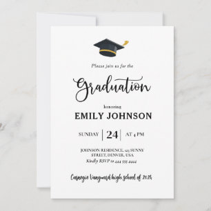 Invitation Effacer l'invitation de diplôme Modèle modifiable